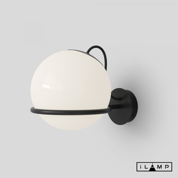 Настенный светильник iLamp GLOBE 10346W/1 BLACK&WHITE