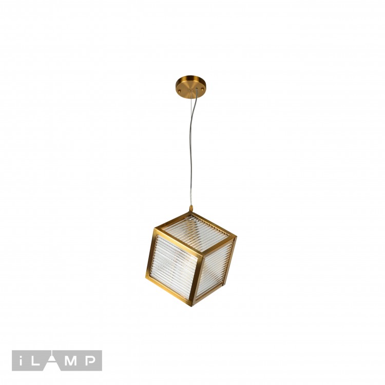 Подвесной светильник iLamp Square 8970-1B GLD