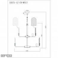 Светильник подвесной iLamp Dolce 15571-12 CR+MULT